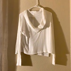 White Cowl Neck Sweater